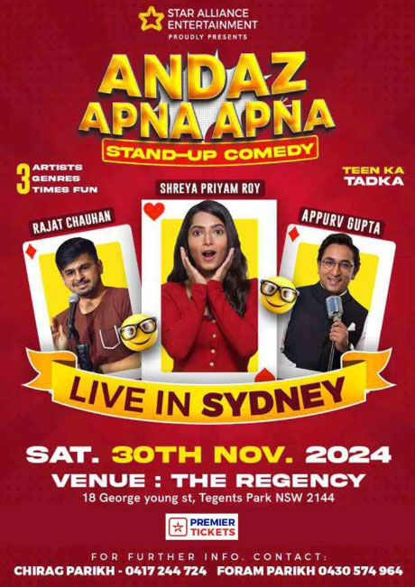 Andaz Apna Apna - A Stand-Up Comedy Show in Sydney